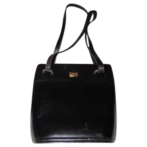 Bally Bags Vintage Bally Black Bucket Tote Leather Satchel Poshmark